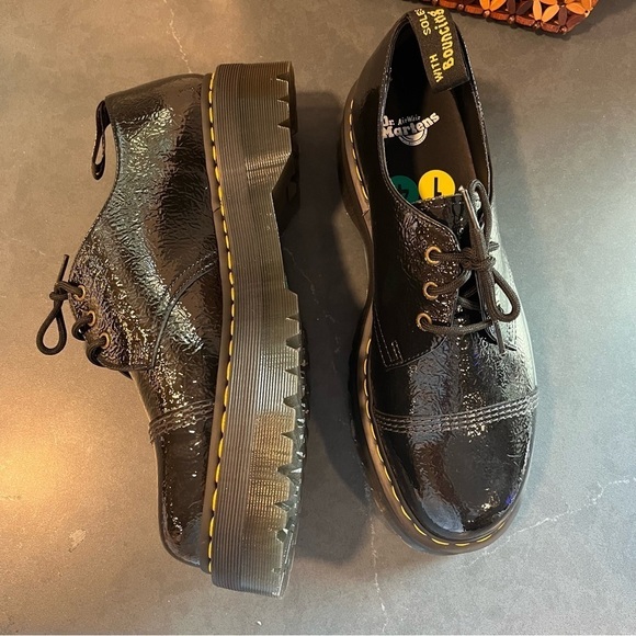 NWT Doc Martens sz 14 1461 DISTRESSED PATENT LEATHER PLATFORM SHOES - Picture 5 of 11